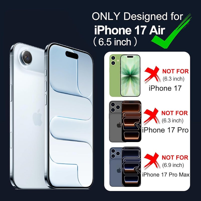 KCKEBLM Battery Case for iPhone Air, Upgraded 12000mAh Rechargeable Portable Extended Battery Pack Supported Qi Wireless Charging Case Compatible with iPhone Air(6.5 inch) Charger Cover Power Bank (Black) - Image 2